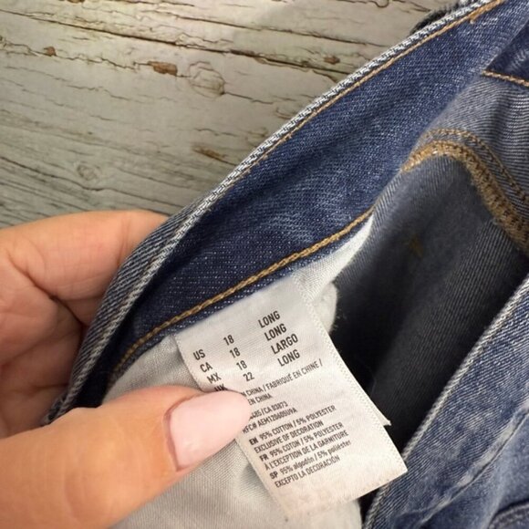 AMERICAN EAGLE Mom Jeans 18 Long blue - Picture 6 of 8